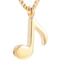 Wholesale Cremation Urn Necklace Music Note Pendant For Adults Memorial Keepsake Jewelry Ashes Stainless Steel Rememberance Gifts Chains