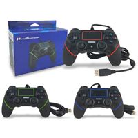 Wholesale OEM nobrand Colors DoubleShock Wired Controller Hand Game Controllers Vibration Joystick Gamepad With Retail Box