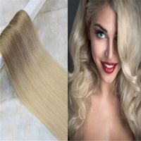Wholesale Tape in Ombre Hair Extensions PU Skin Hair Weft Balayage Color Light Brown To Blonde Color g per Package