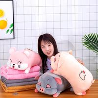 Wholesale DHL Soft down cotton small hamster flute doll plush toy for children bed sleeping pillow cute mouse