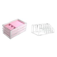 Wholesale Bathroom Storage Organization Acrylic Clear Makeup Organizer Boxes Make Up For Cosmetics Jewelry Cabinet Box Home Drawers