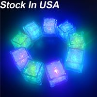 Wholesale Night Lights Led Flashing Ice Cube Rainbow Glowing Blocks Liquid activated Ice Lighting Multicolor for Drink Party Holiday Bar Wedding Decor