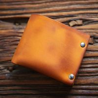Wholesale Luxury Italy Import Genuine Leather Two Folds Men Wallet Retro Style Nature Cowhide Short Purse Crazy Horse Cardholder Wallets