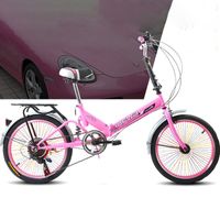 Wholesale 20 inch Variable Speed Absorber Bicycle Folding Ultra portable Adult Bike Front Wheel V Brake Rear Axle Brake