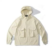 Wholesale Men s Outerwear jackets Coats spring and autumn ss ghost piece smock anorak nylon tela pure cotton fabric hoodie coat