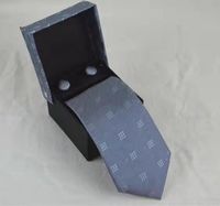 Wholesale High end Silk Tie cufflink hanky set Fashion Design Men s Business Silks Ties Jacquard Businesss Wedding Tiess With Boutique Box