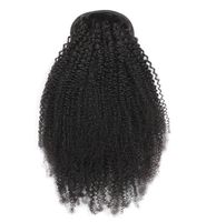 Wholesale Silky Straight Human Hair Extensions Pony Tail Kinky Curly Yaki Straight Afro Kinky Curly Ponytail Human Hair Non Remy
