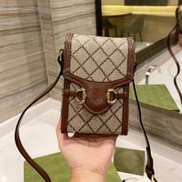 Wholesale Mobile phone bags bag G Fashion women CrossBody Handbag Quality luxurys Top designers Clutch lady Shoulder purse Handbags Metallic printing Leather purse