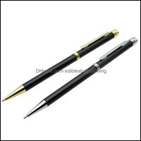 Wholesale Supplies Business Industrialmetal Thin Rod Ball Point Pen Mm Black Blue Refill Stationery Writing Materials Office School Ballpoint Pe