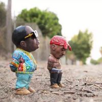 Wholesale Mini Resin figurines Ornaments Hip Hop Funny Rapper Bro Figurine Set For Home Indoor Outdoor Decorations Party