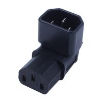 Wholesale Smart Power Plugs Right Angled IEC Adapter Up C14 To C13 For LCD LEC TV Wall Mount Black