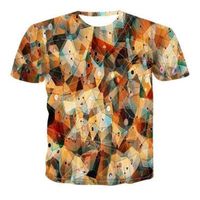 Wholesale Men s T Shirts Vision Disorder Short Sleeve Shirt D Printing Summer T shirt Hip Hop Casual O neck