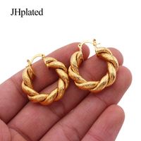 Wholesale African K Gold Plated Earings Piercing Hoops Ear Rings Jewelry Unusual Earrings Piercings For Women Wedding Gifts Hoop Huggie
