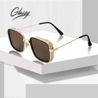 Wholesale 2021 New Mens Retro Sun Glass With Square Metal Frame Shad Custom Polarized Trendy Fashion India Kabir Singh Sunglass