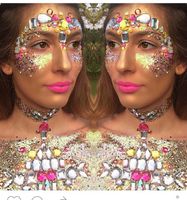 Wholesale Electronic Music Festival Face Pasters Bindi Face Pasters Stick on Crystals Resin Drill Carnival Diamond Sticker Masquerade Face Decorative