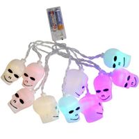 Wholesale Battery Power M Lamps LED Halloween Ghost Lights String Scary Skull Lantern Warm White Colorful Indoor Light Party Home Garden Tree Decor Ornaments G75VYDQ