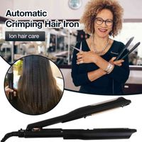 Wholesale Automatic Crimping Hair Iron Rotating Corn Curler Crimper Professional Tourmaline Ceramic Plate Perm Splint Flat