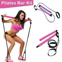 Wholesale Resistance Bands Fitness Lever Portable Home Gym Yoga Exercise For A Full Body Workout Pilates Bar Kit Set Band Adjustable