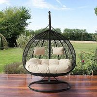 Wholesale Cushion Decorative Pillow Comfort Double Swing Cushion Garden Outdoor Hammock Chair Seat Hanging Mattress Integrated Cushions Back