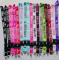 Wholesale MM Keychains Wide Factory directly sale Hot Fashion Strap Clothing Lanyard Detachable Love Pink Keychain for iphone X Bags Camera Badge