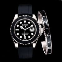 Wholesale watch YM mm rubber belt resistance diving crime dial nautical style automatic Luxury Watches Men Wristwatches Iced Out montre de luxe Roles women Designer