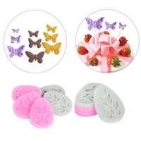 Wholesale Pink Butterfly Cake Tools Silicone Mold Handcraft Cookie Fudge Chocolate Baking Wedding Decorations Molds Moulds