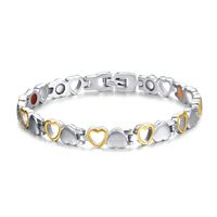 Wholesale Beauty Healthy for Woman Heart Love Stainless Steel Bio Energy Elements Bracelet Hand Chain Jewelry
