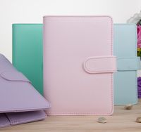 Wholesale A6 Empty Notebook Binder notepads cm Loose Leaf Notebooks without Paper PU Faux Leather Cover File Folder Spiral Planners Scrapbook