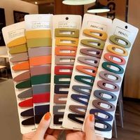Wholesale S2772 Fashion Jewelry Plastic Hairpin For Women Girls Simple BB Hair Clip Bobby Pin Lady Macaron Color Barrette Back Head Hair Accessories Mixed Color set