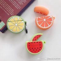 Wholesale Newest Lovely Fruits Bear Silicone Cases Waterproof for Apple AirPods with Metal Buckle Generation Earpbuds Case