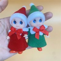 Wholesale 2 inch Hot Selling Christmas Baby Doll Bookshelf Fairy Dolls Xmas Plush Kids Fashion Mini Cute Toys Ornaments Valentines Day Gifts Supplies G16BDKD