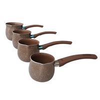 Wholesale Mini Single Handle Jugs Anti scalding Ceramic Pot Non stick Coating Pan Milk Jug Coffeeware Kitchen