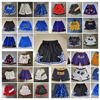 Wholesale Team Basketball Shorts Just Don Co Branded Retro City Version Stripe Wear Sport Pant With Pocket Zipper Sweatpants Hip Pop White Purple Yellow Stitched Size S XXXL