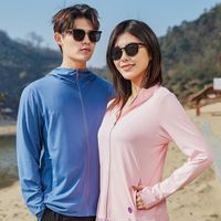 Wholesale Men s Jackets And Women s Sunscreen Clothing Ice Silk Coat Anti Ultraviolet Ultra Thin Breathable Summer Outdoor Skin