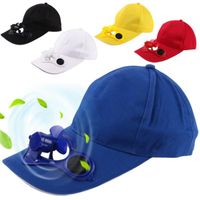 Wholesale Sunscreen Solar Powered Fan Hat Summer Outdoor Sport Hats Sun Protection Cap With Cool Bicycling Climbing Baseball Cycling Caps Masks