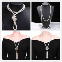 Wholesale Amazing price high quality natural frhwater pearl necklace long for women colors8 mm pearl jewelry pendants gifts