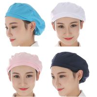 Wholesale Beanies Unisex Dustproof Breathable Kitchen Chef Hat Elastic Cotton Factory Work Cap Protective Hair Cover For Restaurant Warehouse
