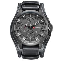 Wholesale Wristwatches Top Brand CURREN Luxury Mens Watch Men Watches Male Casual Quartz Wristwatch Leather Military Waterproof Clocks Sport Clock Gif