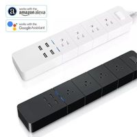 Wholesale Smart Power Plugs WiFi Tuya Strip With USB Charging Ports And AC For Multi Outlets Works Echo amp Google Home