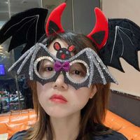Wholesale Halloween demon bat headband Party Masks heavy decoration glasses funny photo props