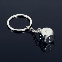 Wholesale Metal Creative Gift Good Luck Sieve Dice Key Ring Car Waist Color Key Ring Chain Pendant Accessories KeyChain