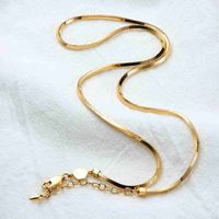 Wholesale 2022 Simple Designs k Gold Plated Snake Necklaces Chain Sterling Sliver Jewellery Luxury Necklace for Ladies