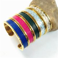 Wholesale Bangle Luxury Crocodile Leather Bracelets Women Gold Silver Rose Wristband Top Level Sales