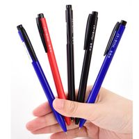 Wholesale Ballpoint Pens Imitation Needle Type mm Oil Pen Black Red Blue Push For Students