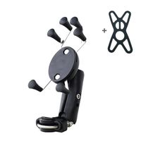 Wholesale Cell Phone Mounts Holders Motorcycle Handle Bar Rail Mount Grip Holder Stand With mm Double Socket Arm For Inch And GPS
