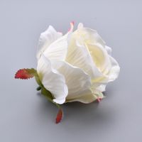 Wholesale 30PCS Silk Blooming Pink White Roses Artificial Head For Wedding Decoration DIY Wreath Gift Scrapbooking Big Craft Flower