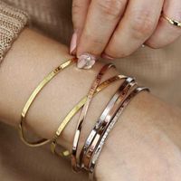 Wholesale Luxury designer Bracelet Inspirational Cuff Bangle for Women Men Rose Gold Silver Color Engraved Mantra s Wife Fiance Personalized Gifts