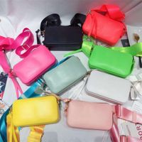 Wholesale 2021 Fashion Autumn Jelly Bag Camera Wide Shoulder Strap Single Shoulder Msenger Bag Mark Macarone