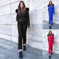 Wholesale Thick Warm Ski Suit Women Waterproof Windproof Skiing And Snowboarding Jacket Pants Set Female Snow Costumes Outdoor Wear Women s Tracksuits