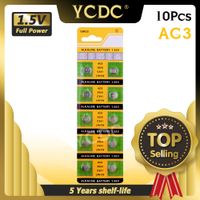 Wholesale YCDC V AG3 LR41 Button Batteries SR41 L736 SR41SW CX41 Cell Coin Alkaline Battery For Watch Toys Remote